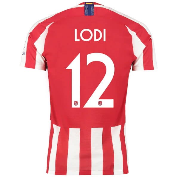 Tailandia Replicas Camiseta Atletico Madrid NO.12 Lodi 1ª 2019/20 Rojo